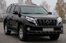 Toyota Land Cruiser Prado 150 2009-2023 Orurowanie przednie ST016-2 Black (stal nierdzewna) zdjęcia 3