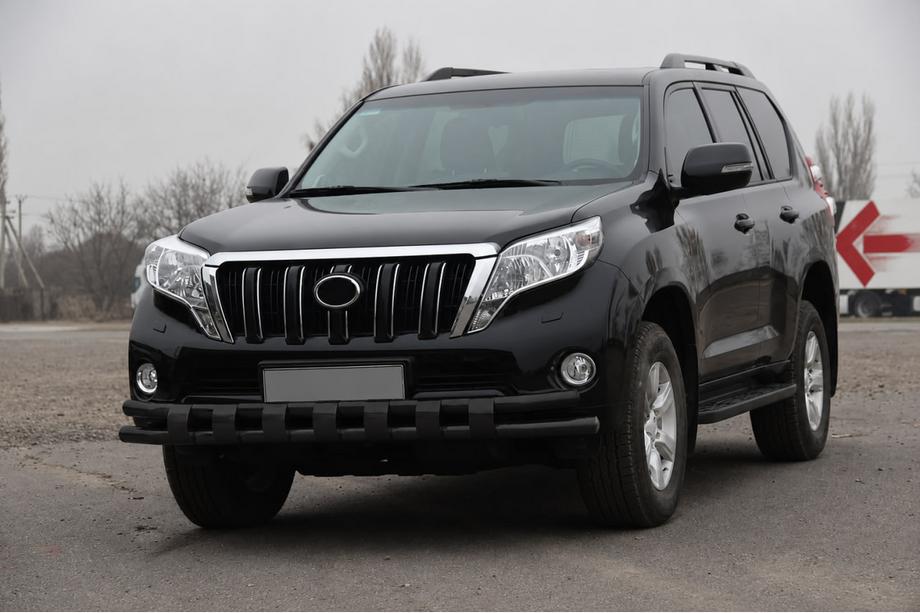 Toyota Land Cruiser Prado 150 2009-2023 Orurowanie przednie ST016-2 Black (stal nierdzewna) Zdjęcia 2