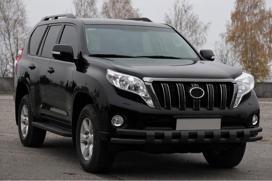 Toyota Land Cruiser Prado 150 2009-2023 Orurowanie przednie ST016-2 Black (stal nierdzewna) Zdjęcia 3