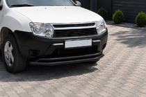 Renault Duster 2008–2017 Orurowanie przednie ST017 Black (stal nierdzewna) zdjęcia 1