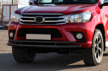 Toyota Hilux 2015- Orurowanie przednie ST018 Black (stal nierdzewna) zdjęcia 4