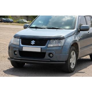 Przedni podwójny pałąk 60/42mm Black (stal nierdzewna) Suzuki Grand Vitara 2005-2017 zdjęcia 2