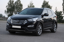 Hyundai Santa Fe 3 2012-2018 Rura ochronna przednia ST014 Black (stal nierdzewna) zdjęcia 4