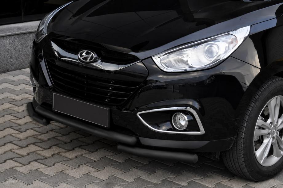 Hyundai IX-35 2010-2015 Przedni pałąk ST014-1 Black (stal nierdzewna) Image