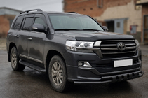 Toyota Land Cruiser 200 2007-2021 Przedni pałąk ochronny ST015 Black (2015+, stal nierdzewna) zdjęcia 2