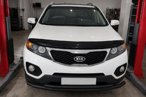 Kia Sorento II XM 2009-2014 Przedni dolny pałąk ochronny Black (stal nierdzewna) zdjęcia 1