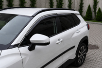 Toyota Corolla Cross 2020- Zintegrowane relingi dachowe czarne OEM (tworzywo ABS, montaż na klej) zdjęcia 4