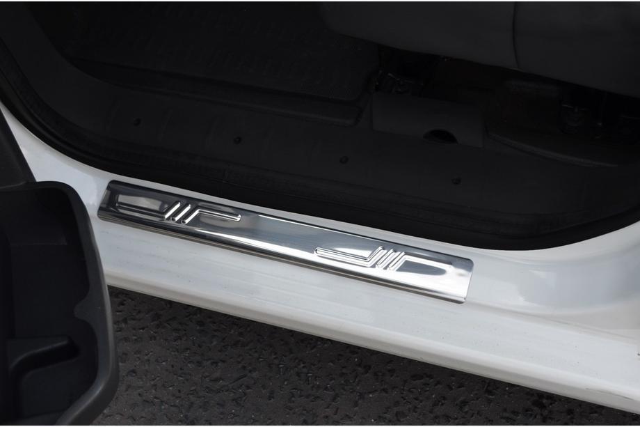 Fiat Scudo 2007-2015 Nakładki progowe ze stali nierdzewnej (Omsa, 2 szt.) Image