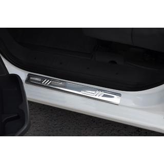 Nakładki progowe ze stali nierdzewnej (Omsa, 2 szt.) Peugeot Expert 2007-2016 zdjęcia 1