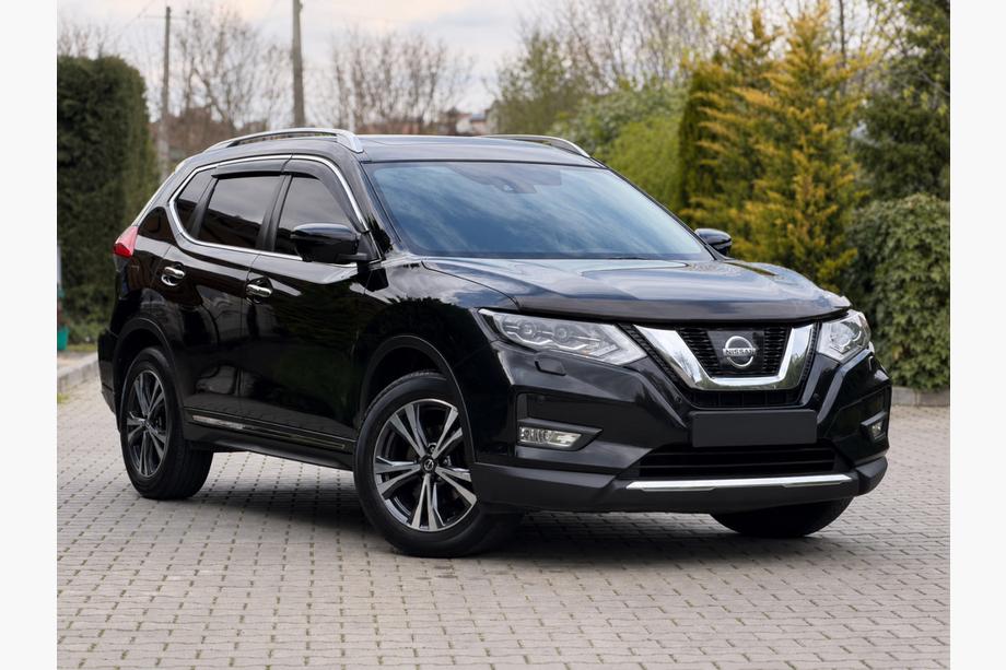 Nissan X-trail T32/Rogue 2014-2021 Relingi dachowe OEM szare (aluminium, montaż na klej) Image