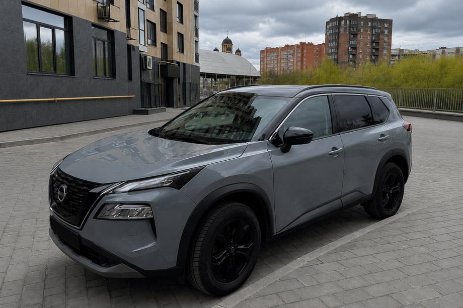 Nissan X-trail T33/Rogue 2022- Zintegrowane relingi dachowe czarne OEM (tworzywo ABS) Image