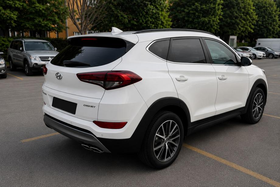 Hyundai Tucson TL 2016-2021 Zintegrowane relingi dachowe czarne OEM (tworzywo ABS, montaż na klej) Image