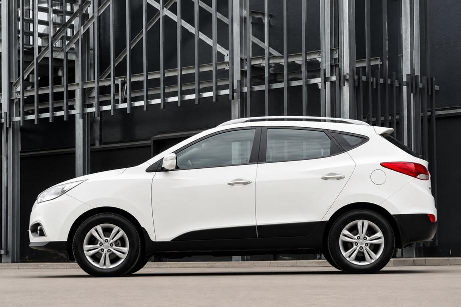Hyundai IX-35 2010-2015 Relingi dachowe OEM szare (ABS, montaż na klej) Image