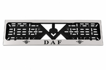 DAF Ramka Tablicy Rejestracyjnej Chrom (1 szt, Stal Nierdzewna) zdjęcia 1