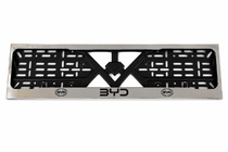 BYD Ramka Tablicy Rejestracyjnej Chrom (1 szt, Stal Nierdzewna) zdjęcia 1