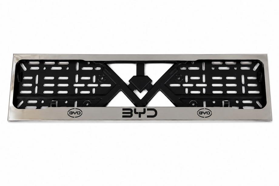 BYD Ramka Tablicy Rejestracyjnej Chrom (1 szt, Stal Nierdzewna) Image