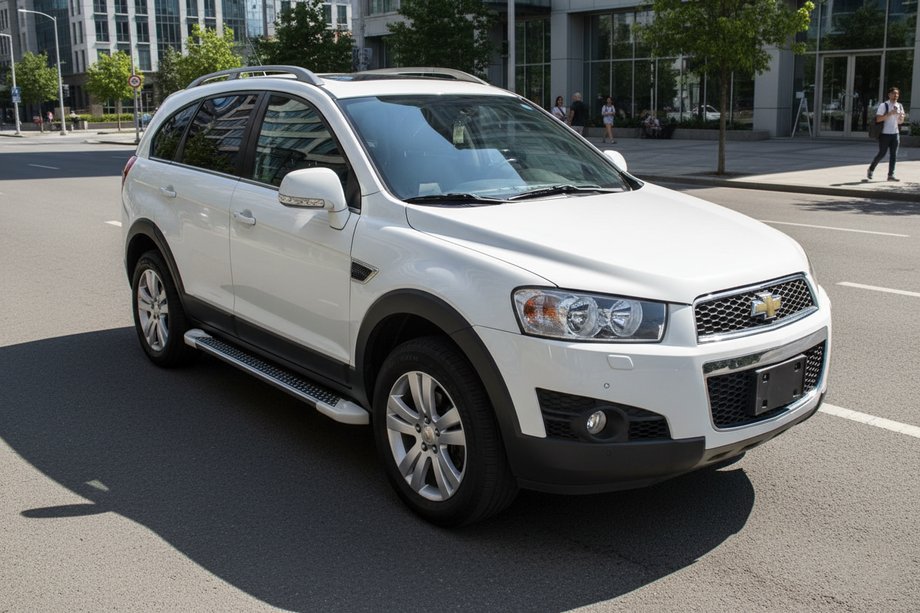Chevrolet Captiva 2006-2019 Progi Boczné Allmond White (2 szt., Aluminium) Image