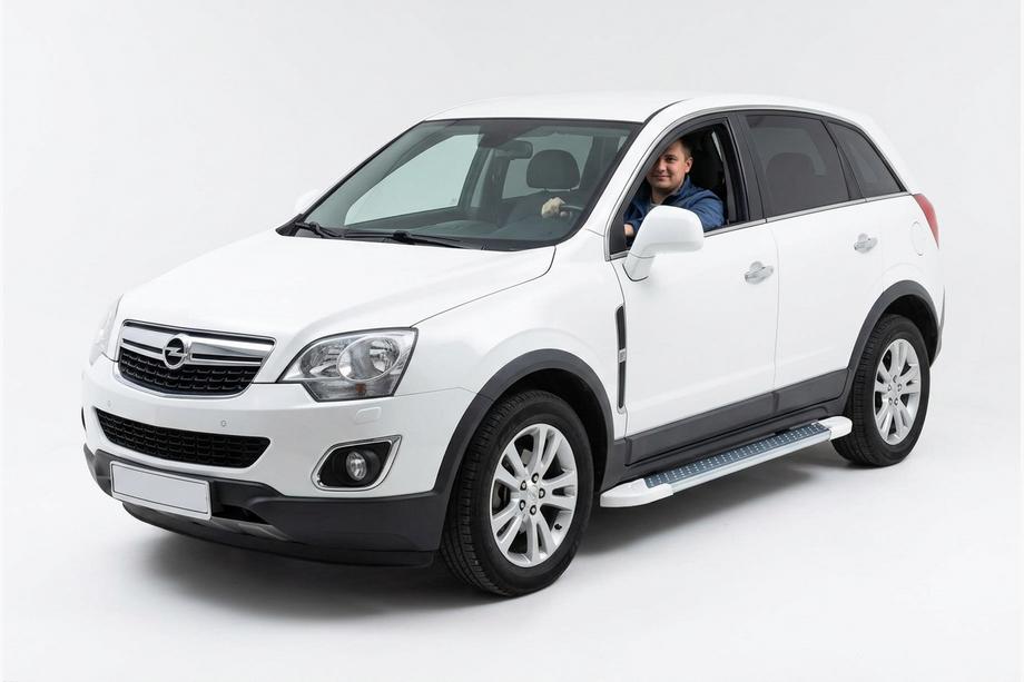 Opel Antara 2006-2017 Progi Boczné Allmond White (2 szt., Aluminium) Image