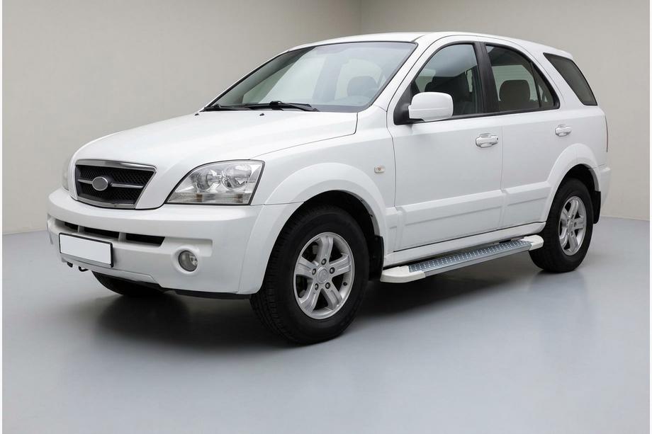 Kia Sorento I BL 2002-2009 Progi Boczné Allmond White (2 szt., Aluminium) Image