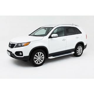 Progi Boczné Allmond White (2 szt., Aluminium) Kia Sorento II XM 2009-2014 zdjęcia 1