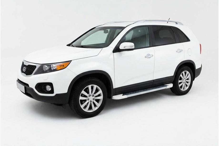 Kia Sorento II XM 2009-2014 Progi Boczné Allmond White (2 szt., Aluminium) 2013-2016 Image