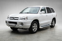 Hyundai Santa Fe 1 2000-2006 Progi Boczné Allmond White (2 szt., Aluminium) zdjęcia 1
