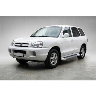 Progi Boczné Allmond White (2 szt., Aluminium) Hyundai Santa Fe 1 2000-2006 zdjęcia 1