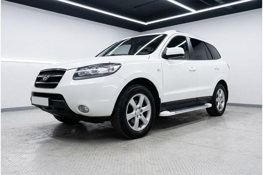 Hyundai Santa Fe 2 2006-2012 Progi Boczné Allmond White (2 szt., Aluminium) Image