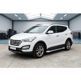 Progi Boczné Allmond White (2 szt., Aluminium) Hyundai Santa Fe 3 2012-2018 zdjęcia 1