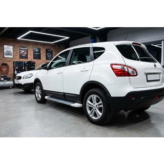 Progi Boczné Allmond White (2 szt., Aluminium) Nissan Qashqai 2007-2010 zdjęcia 1