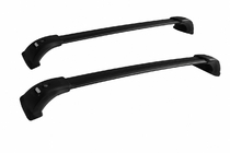 Toyota Highlander 2013-2019 Belki poprzeczne bagażnika dachowego czarne na relingi OEM (zamykane na klucz, aluminium) zdjęcia 1