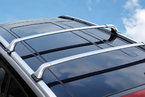Toyota Highlander 2013-2019 Belki poprzeczne bagażnika dachowego szare na relingi OEM (zamykane na kluczyk, aluminium) zdjęcia 1
