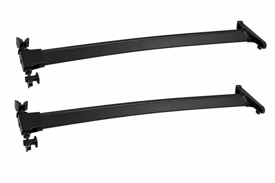 Toyota Land Cruiser 200 2007-2021 Belki poprzeczne bagażnika dachowego czarne na relingi OEM (Aluminium) Zdjęcia 1