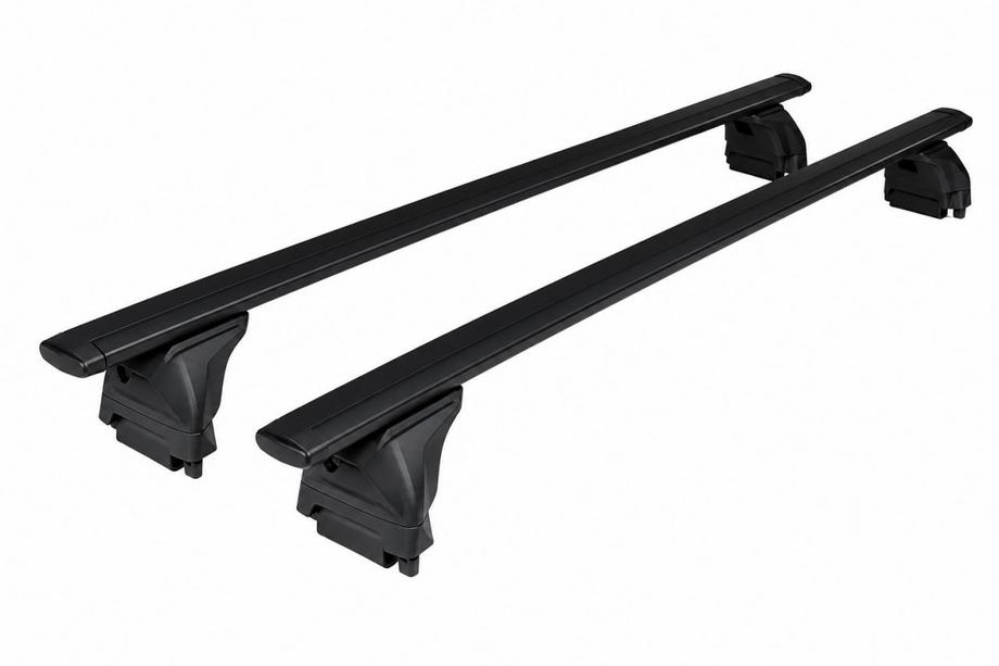 Jeep Wrangler 2018- Belki poprzeczne bagażnika dachowego czarne OEM (zamykane na klucz, aluminium) Image