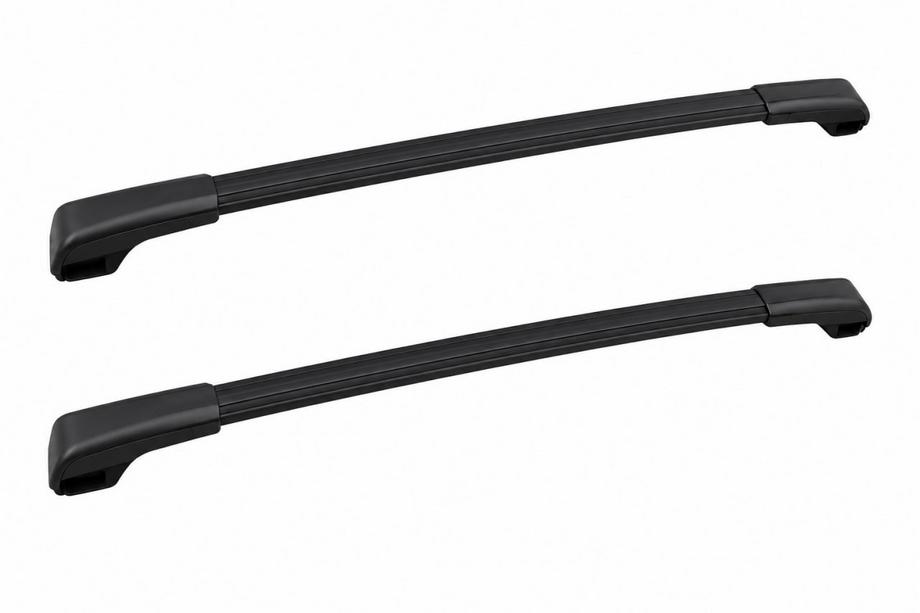 Subaru Impreza 2011-2016 Belki poprzeczne bagażnika dachowego czarne na relingi OEM (Aluminium) Image