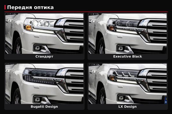 Reflektory do liftingu LC200: Standard, Black Edition, Lexus-design czy Bugatti-design — co wybrać