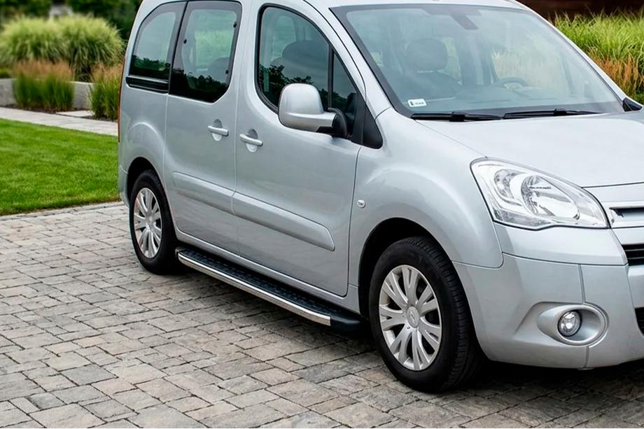 Peugeot Partner Tepee 2008-2018 Progi Boczne BlackLine (2 szt, Aluminium) Image