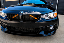 BMW 4 Series F32/F33/F36 2012-2020 Przedni lip MP-Style (do M-Sport, czarny połysk) zdjęcia 2