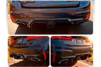 BMW Seria 5 G30/G31 2017–2023 Dyfuzor tylnego zderzaka CS-Style (do M-Sport/M5 F90, ABS) zdjęcia 7