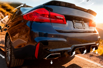 BMW Seria 5 G30/G31 2017–2023 Dyfuzor tylnego zderzaka CS-Style (do M-Sport/M5 F90, ABS) zdjęcia 5