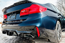 BMW Seria 5 G30/G31 2017–2023 Dyfuzor tylnego zderzaka CS-Style (do M-Sport/M5 F90, ABS) zdjęcia 2