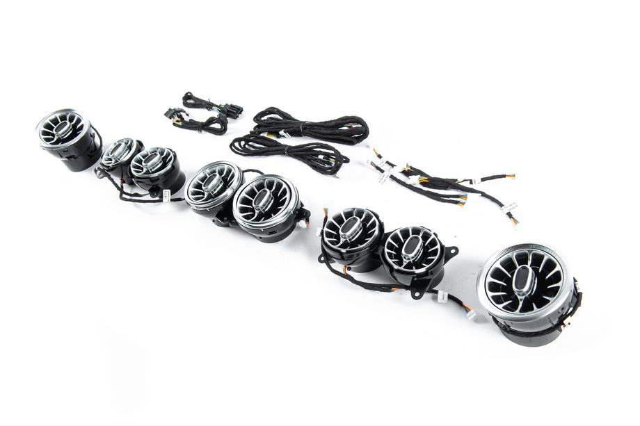 Mercedes S-class W222 2013-2022 Nakładki na nawiewy LED (2014-2017, 7 kolorów) Zdjęcia 4