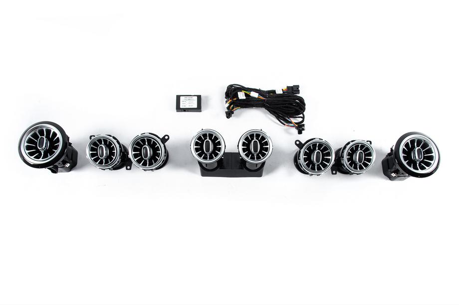 Mercedes E-class W213 2016-2023 Deflektory nawiewu LED (64 kolory) Zdjęcia 1