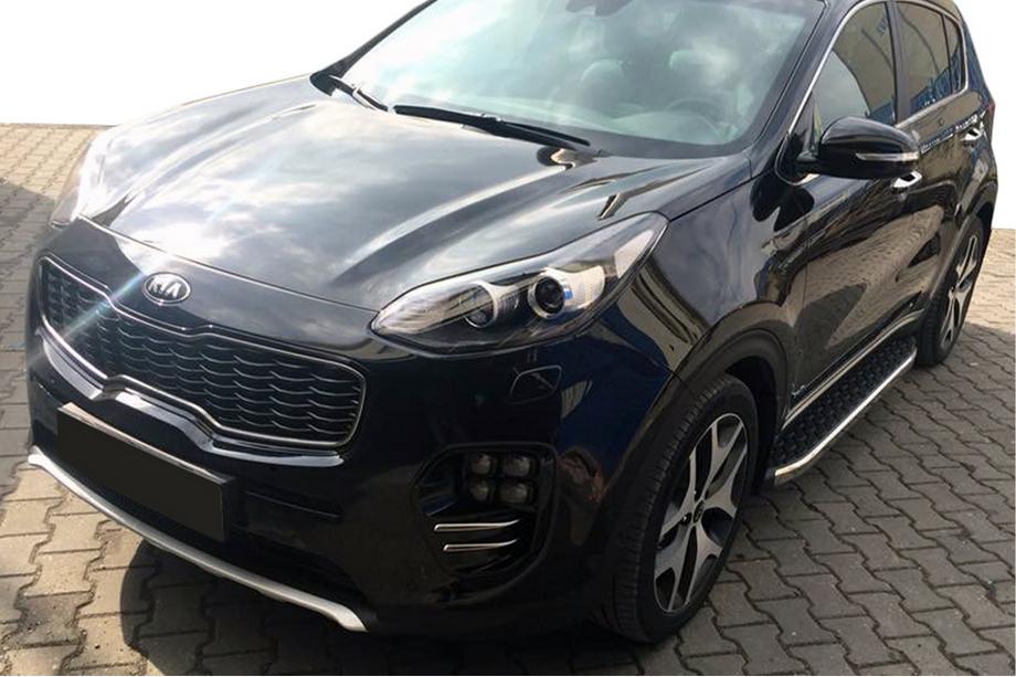 Kia Sportage 2010-2015 Progi Boczne BlackLine (2 szt, Aluminium) Image