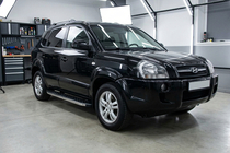 Hyundai Tucson JM 2004- Progi Boczne BlackLine (2 szt, Aluminium) zdjęcia 1