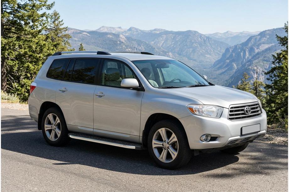 Toyota Highlander 2008-2013 Progi Boczne BlackLine (2 szt, Aluminium) Image