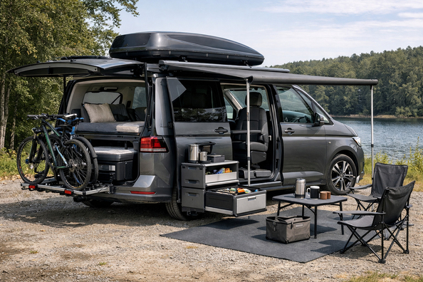 Co zamontować w Volkswagen Caravelle T7 na rodzinne wyjazdy i transformację wnętrza