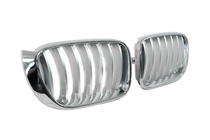 BMW X3 F25 2011-2018 Grill nerki 1Bar (2014-2018, szare z chromowaną ramką) zdjęcia 4