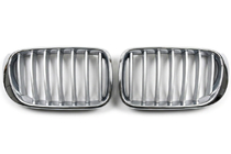 BMW X3 F25 2011-2018 Grill nerki 1Bar (2014-2018, szare z chromowaną ramką) zdjęcia 1
