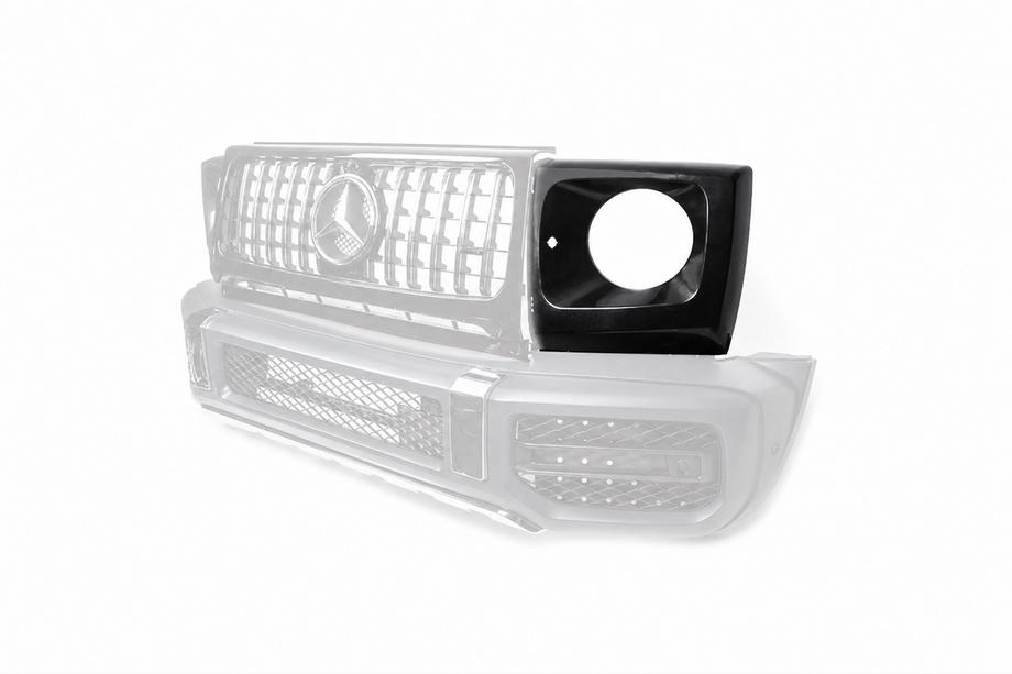 Mercedes G class W463 1990-2018 Nakładka na reflektor lewa (brewka, do aut z zamontowanym zestawem liftingowym) Zdjęcia 2